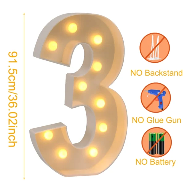 Giant LED Number Balloon Filling Box for Party Decor - Image 11