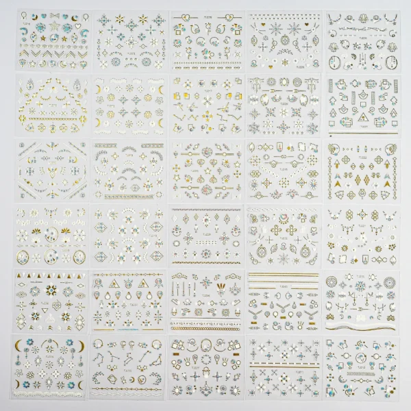 30 Sheets 3D Nail Stickers Flowers & Butterfly Designs - Image 50