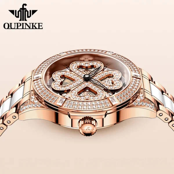 OUPINKE 3279 Luxury Women’s Diamond Quartz Watch