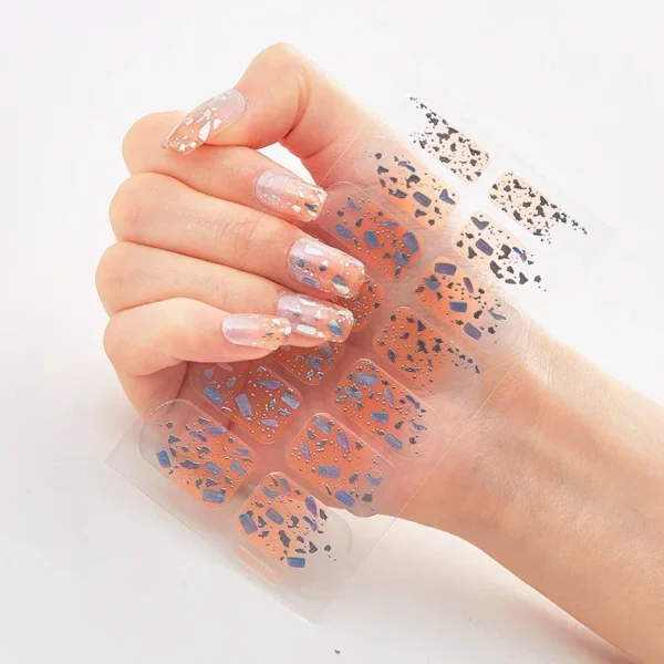16Tips Long-Lasting Gel Nail Stickers – Full Coverage Wraps - Image 102