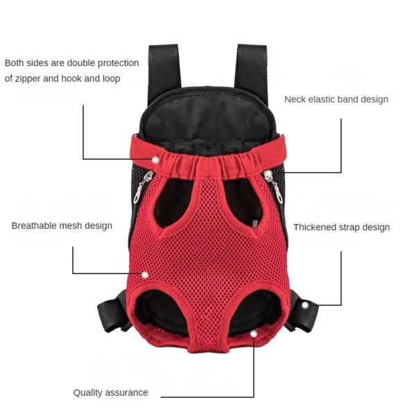 Breathable Double-Shoulder Pet Carrier Backpack – Small Dogs & Cats - Image 4