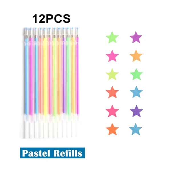 Vibrant Metallic Gel Pen Set – 12/24 Colors for Art & Journals - Image 9