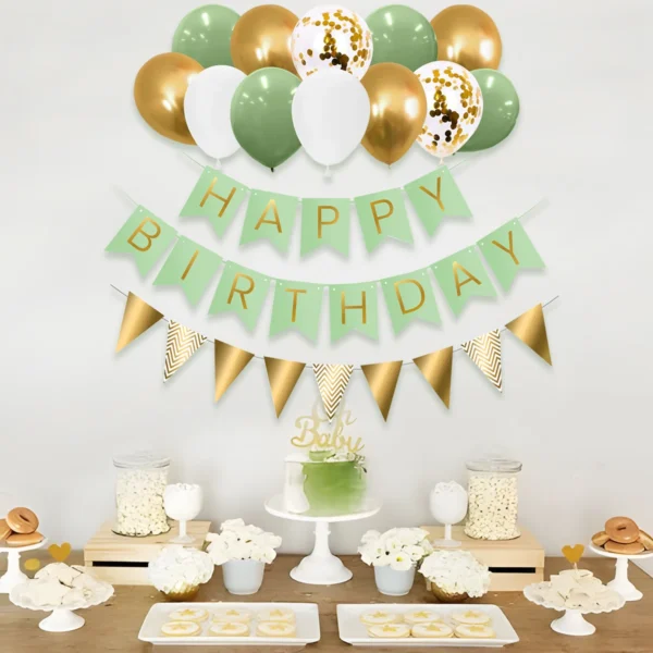 Rose Pink & Gold Birthday Balloon Garland Set - Image 26
