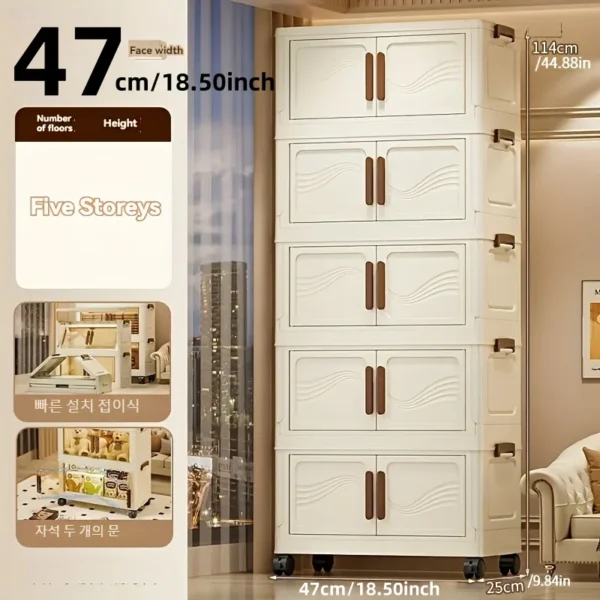 Foldable Storage Box with Clear Door Organizer - Image 12