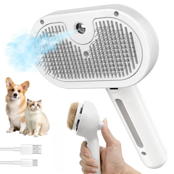 Multifunctional USB Pet Spray Brush – Cats & Dogs Grooming - Image 11