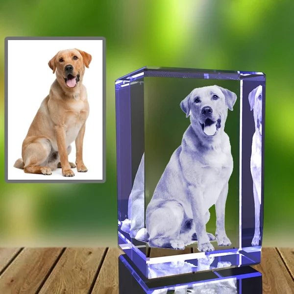 Personalized Pet Tribute Crystal Keepsake – Sympathy Gift - Image 2