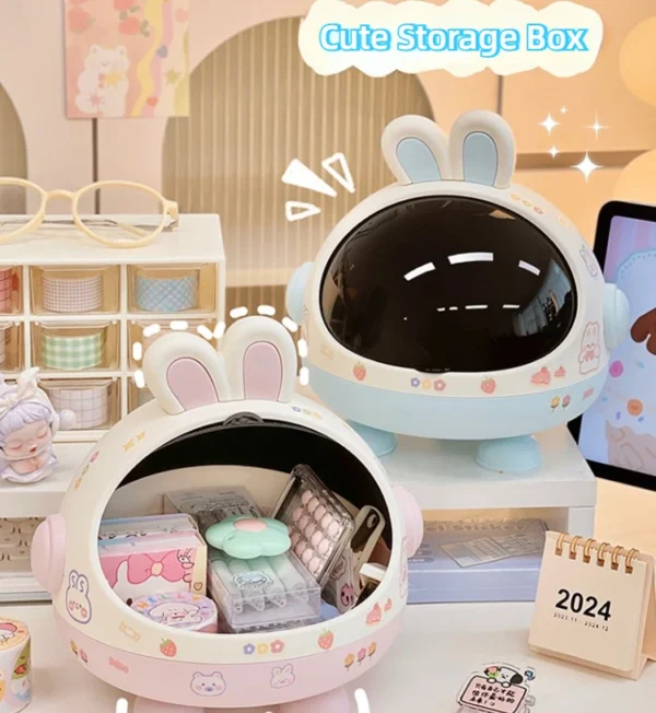 Cute Desktop Storage Box – Kawaii Desk Organizer for Girls - Image 11