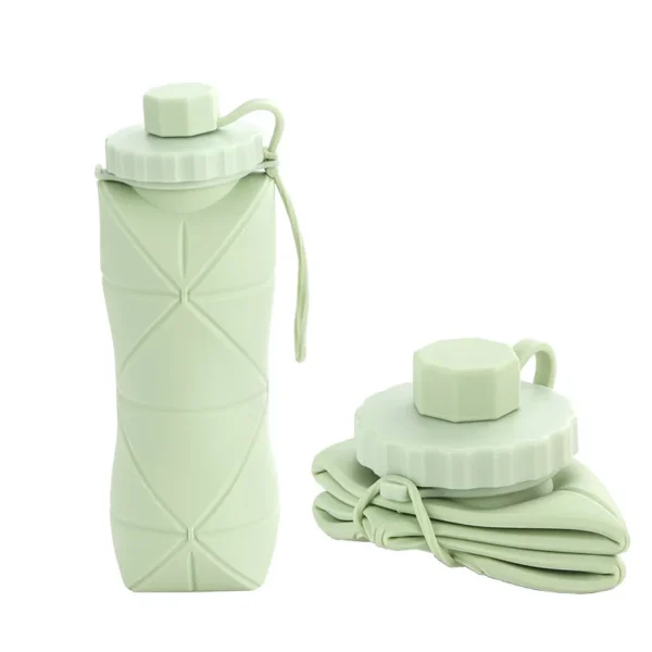 600ml Silicone Folding Water Bottle – Portable & Reusable - Image 9