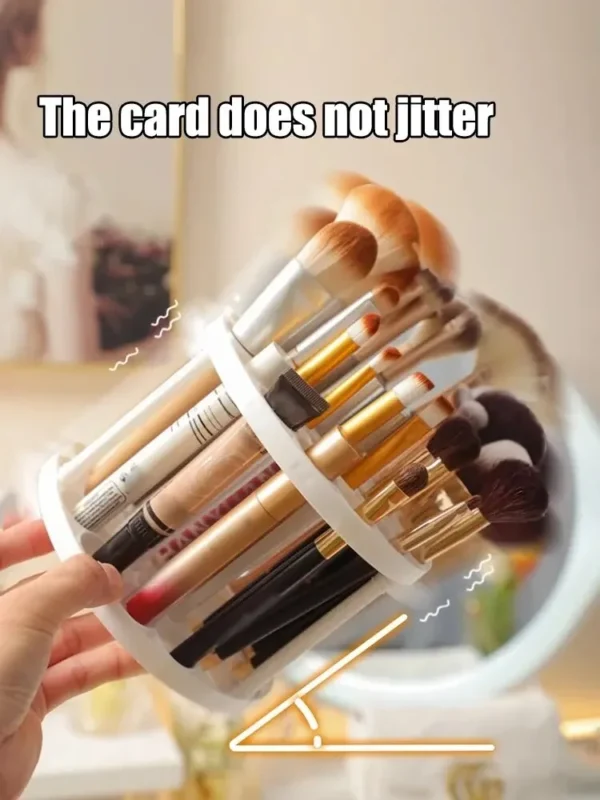 Acrylic Makeup Brush & Cosmetics Storage Rack - Image 7