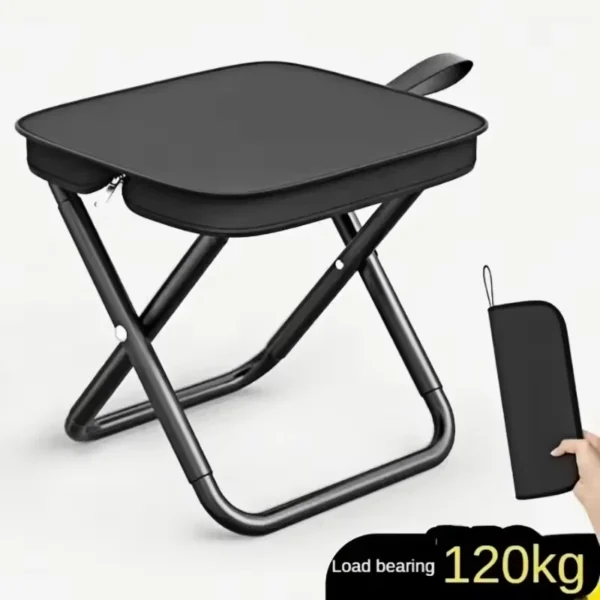 Compact Folding Stool with Storage Bag – Lightweight Travel Chair for Beach, Picnic & Fishing - Image 11