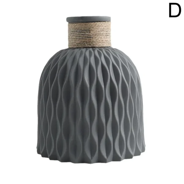 Plastic Rope Vase – Imitation Porcelain Flower Pot Décor - Image 10