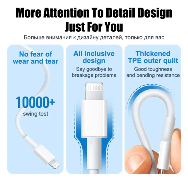 Apple 30W USB-C Fast Charger & Lightning Cable – MFi - Image 5