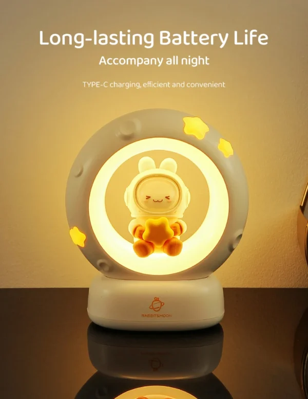 Cute Animal Moon Night Light – USB Rechargeable Lamp - Image 19