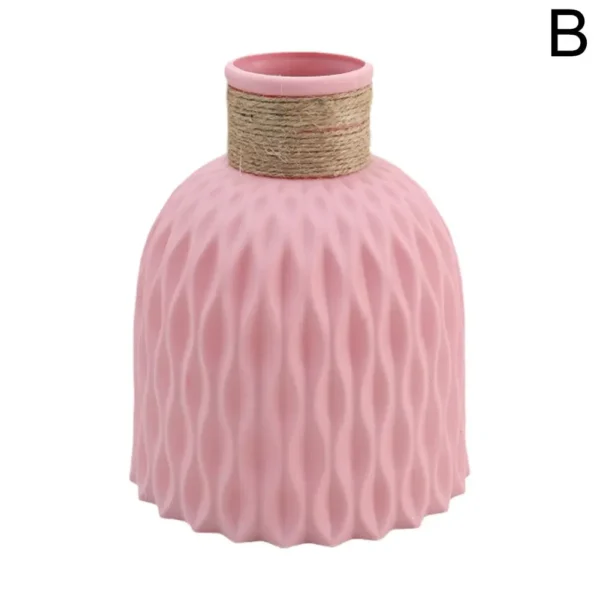 Plastic Rope Vase – Imitation Porcelain Flower Pot Décor - Image 8