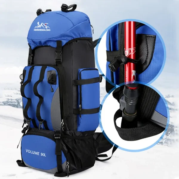90L Waterproof Hiking Backpack - Large Capacity Rucksack for Outdoor Adventures - Image 3