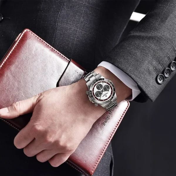 PAGANI DESIGN Men’s Quartz Chronograph Waterproof Watch - Image 3