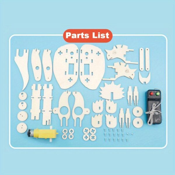 Dinosaur STEM Wooden Puzzle Robot Kit for Kids - Image 15