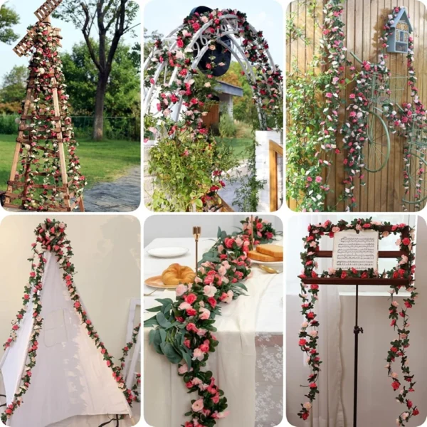 Artificial Rose Vine – Wedding & Home Decoration - Image 5
