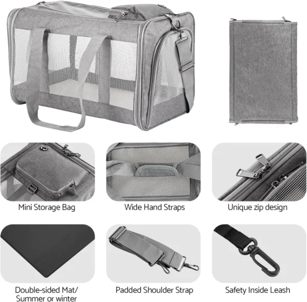Airline Approved Pet Carrier – Soft Travel Bag for Cats & Dogs - Image 2