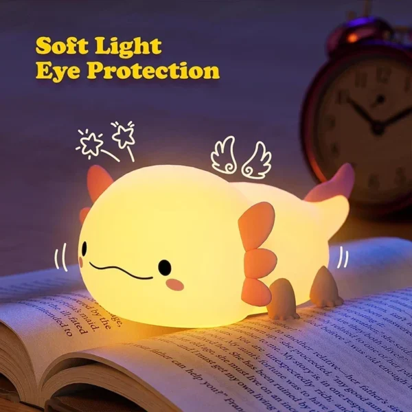 Axolotl Silicone Night Light – USB Rechargeable - Image 5