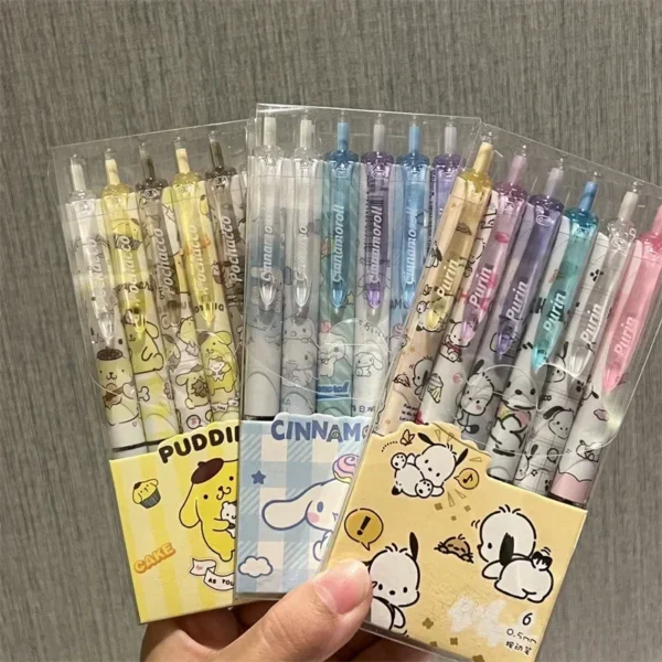Sanrio 6pcs Gel Pen Set 0.55mm Cute Cartoon Design - Image 15