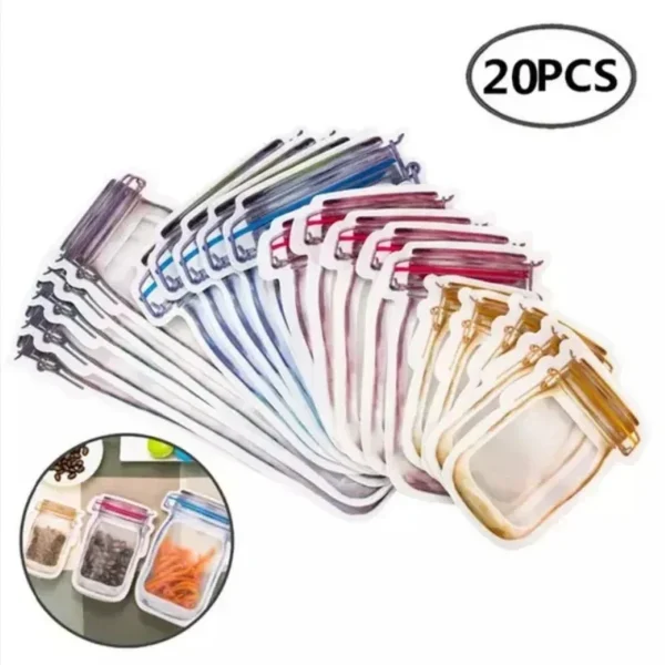 Reusable Mason Jar Ziplock Storage Bags – 2025 - Image 3