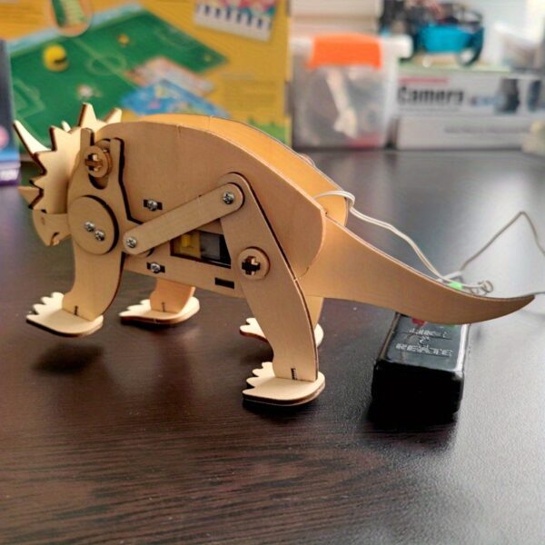 Dinosaur STEM Wooden Puzzle Robot Kit for Kids - Image 14