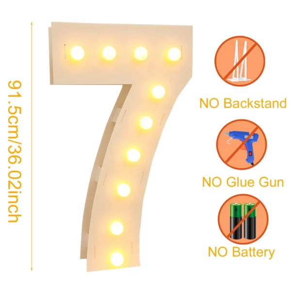 Giant LED Number Light Frame – Party & Birthday Decor - Image 14