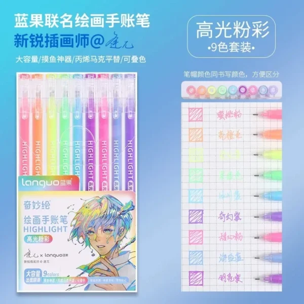 Set of 6 Morandi Gel Pens for Drawing & DIY Projects - Image 44