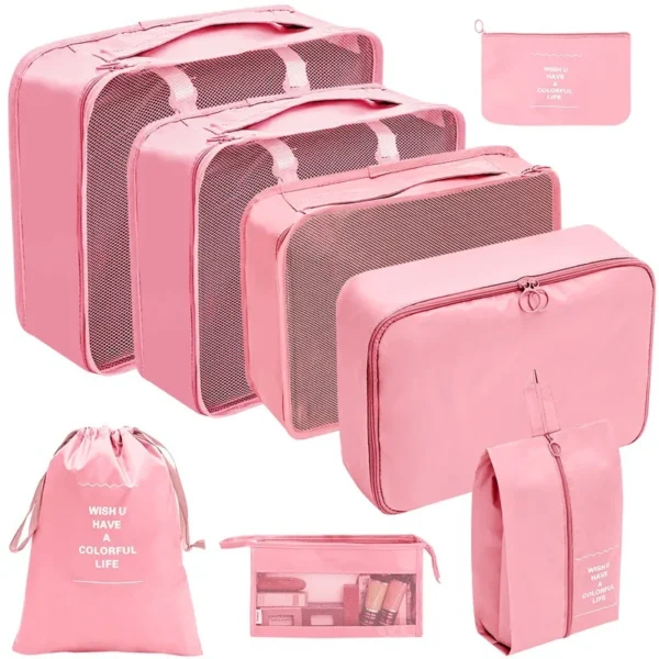 7-10 Pcs Travel Organizer Packing Cubes Set – Durable & Compact - Image 19
