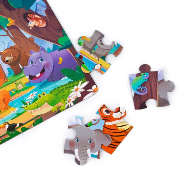 Kids Cartoon Animal Jigsaw Puzzle Montessori Toy - Image 22