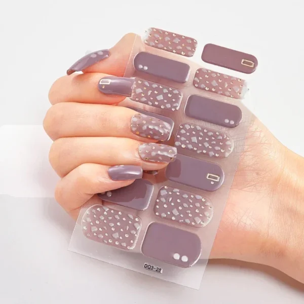 16Tips Long-Lasting Gel Nail Stickers – Full Coverage Wraps - Image 90