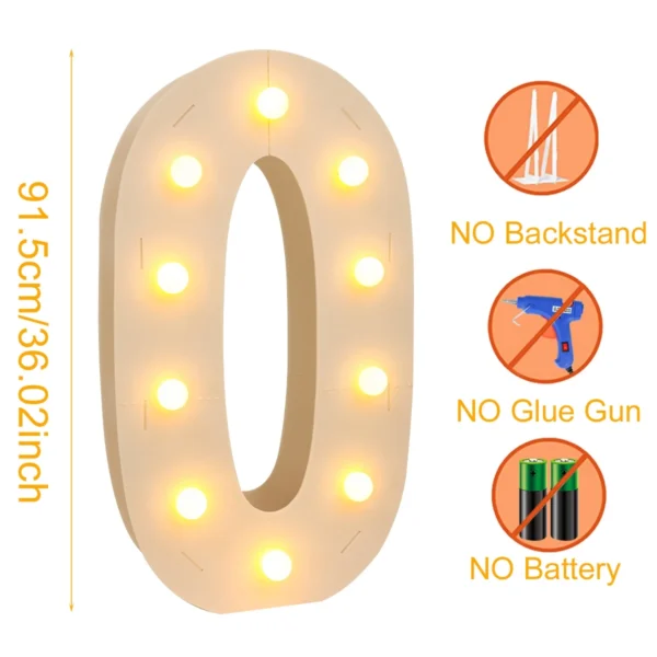 Giant LED Number Light Frame – Party & Birthday Decor - Image 12