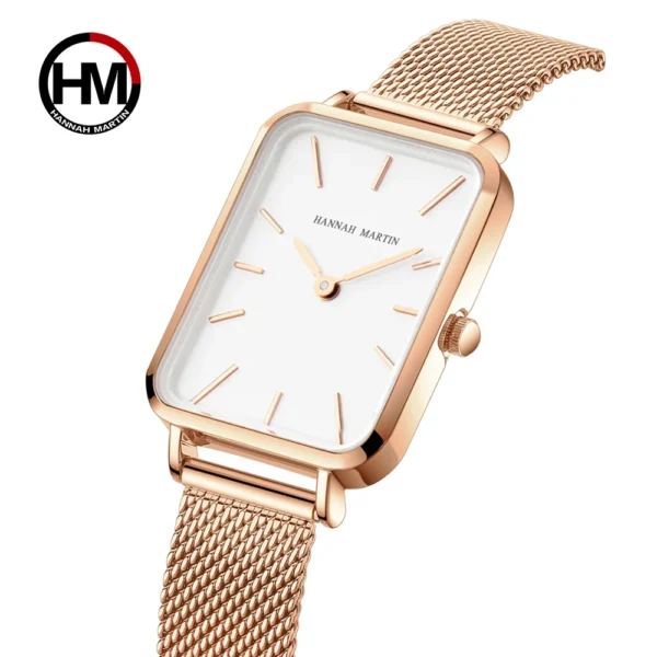 MAKAMBAKO Women’s Rose Gold Square Quartz Watch - Image 2