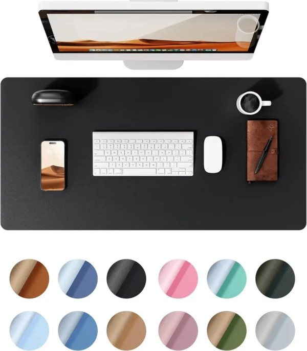 YSAGi Large Leather Desk Mat – Office & Laptop Protector