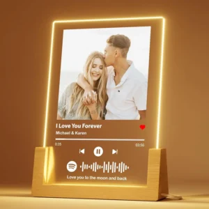 Custom Spotify Music Plaque – Acrylic Romantic Gift