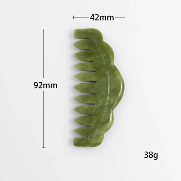 Natural Jade Gua Sha Comb Massager for Face & Body - Image 17