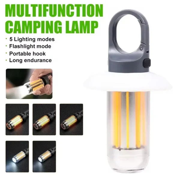 USB Rechargeable 10W COB+LED Camping Lantern - Image 15