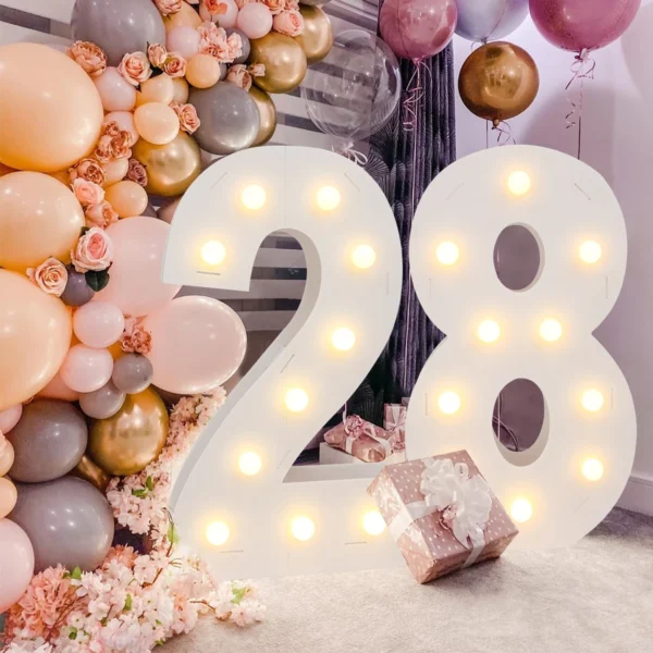 Giant LED Number Light Frame – Party & Birthday Decor - Image 26