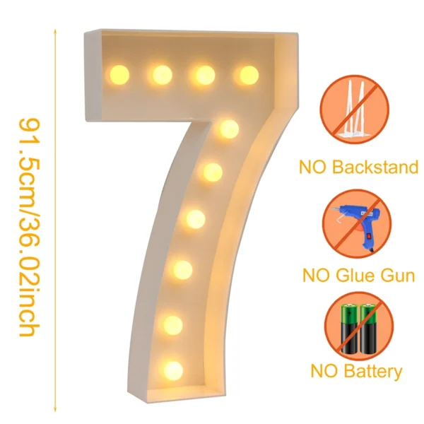 Giant LED Number Balloon Filling Box for Party Decor - Image 7