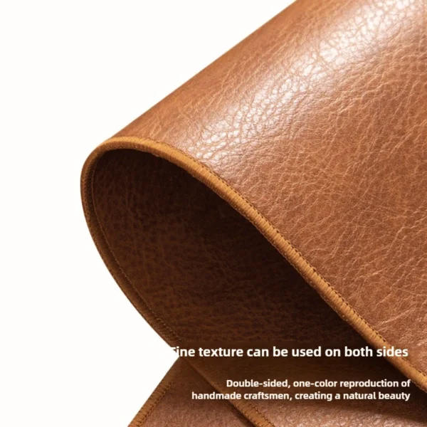 Retro Leather Mouse Pad – Large Waterproof Desk Mat - Image 8
