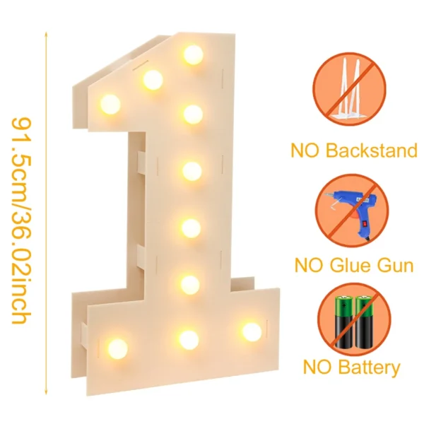 Giant LED Number Light Frame – Party & Birthday Decor - Image 11