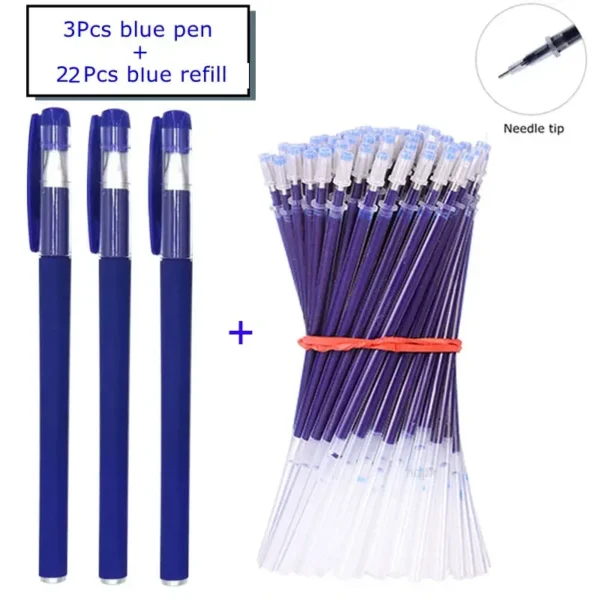 7/35 PCS Gel Pen Set 0.5mm Black & Blue for School Office - Image 19