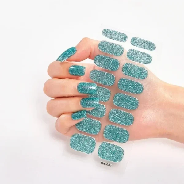 16Tips Long-Lasting Gel Nail Stickers – Full Coverage Wraps - Image 76