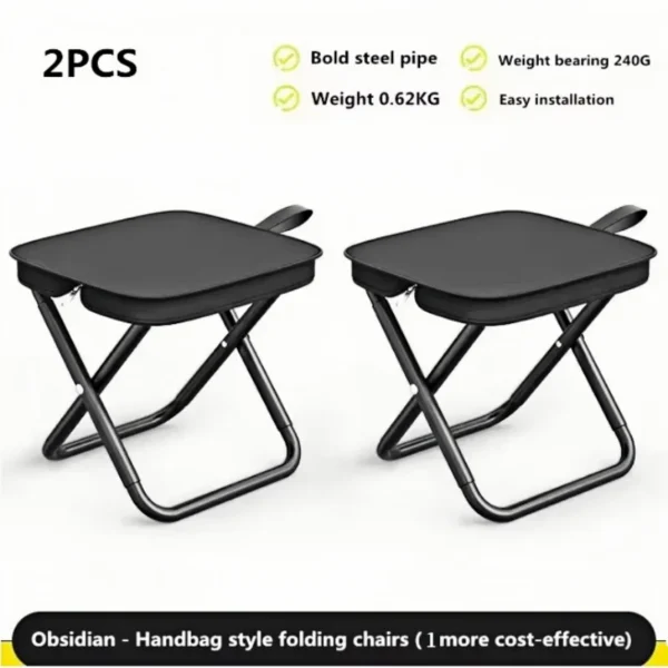 Compact Folding Stool with Storage Bag – Lightweight Travel Chair for Beach, Picnic & Fishing - Image 9
