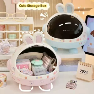 Cute Desktop Storage Box – Kawaii Desk Organizer for Girls