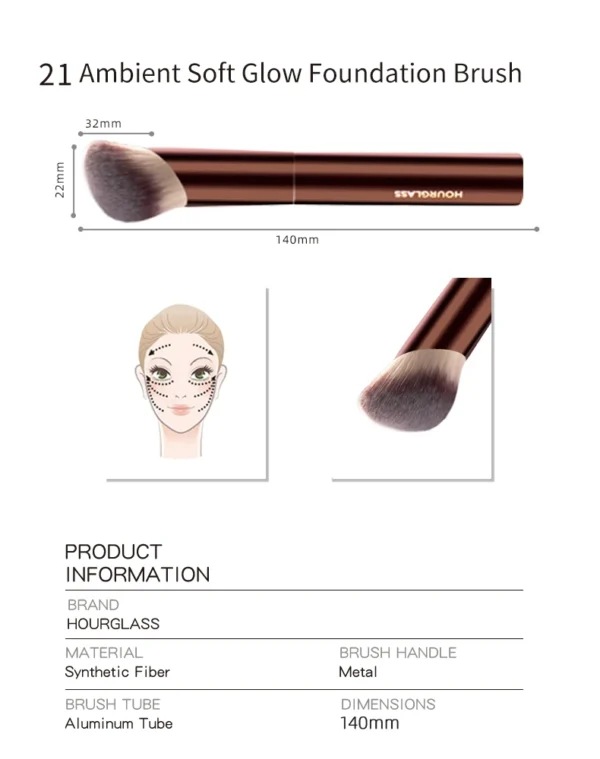 Soft Glow Foundation Brush – Hourglass Shape, Single - Image 9