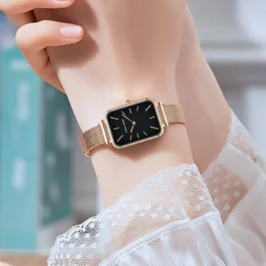 MAKAMBAKO Women’s Rose Gold Square Quartz Watch