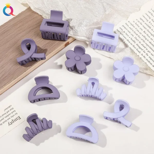 5 Pcs Matte Flower Hair Claw Clips for Women & Girls - Image 19