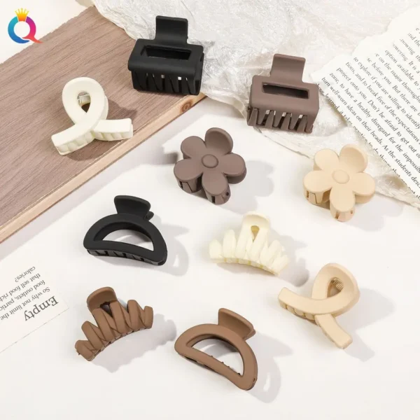 5 Pcs Matte Flower Hair Claw Clips for Women & Girls - Image 13